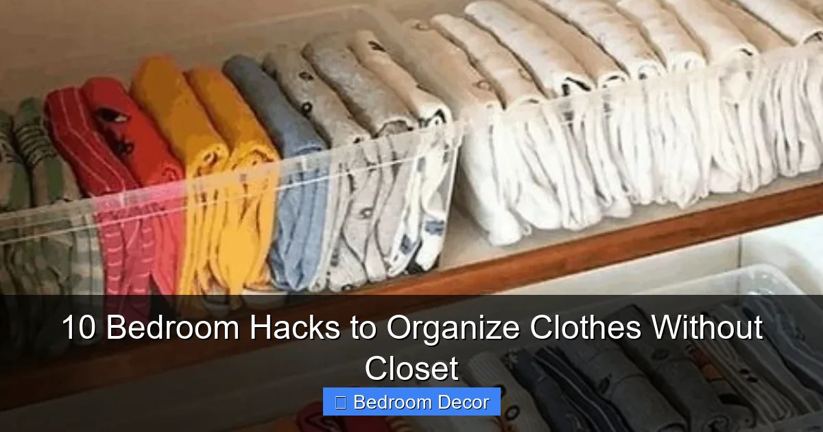 10 Bedroom Hacks to Organize Clothes Without Closet