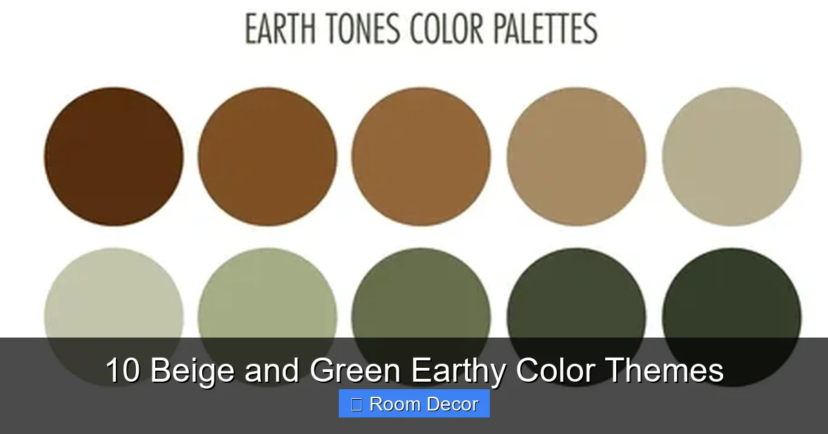 10 Beige and Green Earthy Color Themes