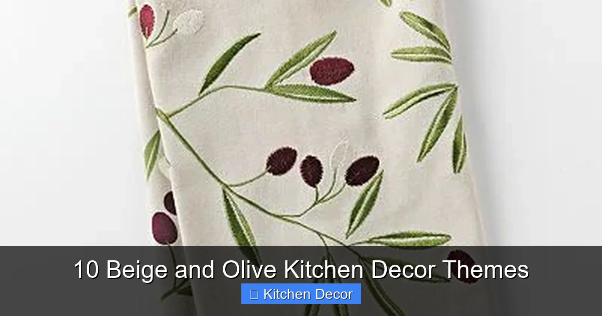 10 Beige and Olive Kitchen Decor Themes