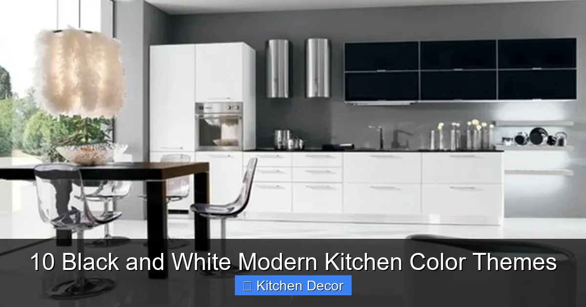 10 Black and White Modern Kitchen Color Themes