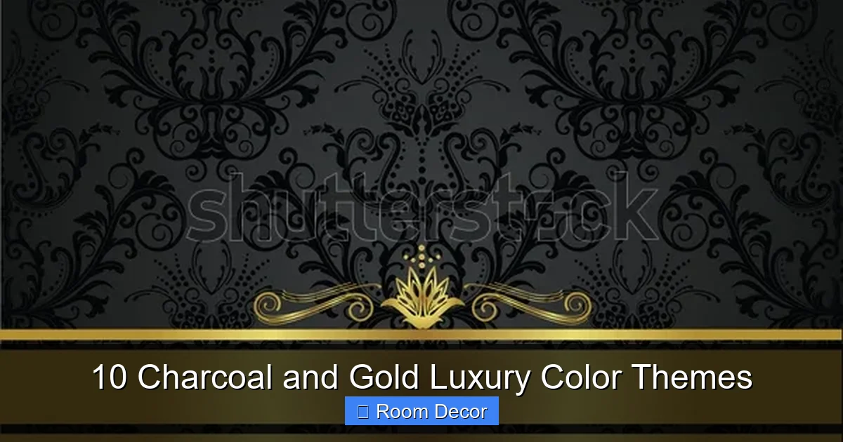 10 Charcoal and Gold Luxury Color Themes