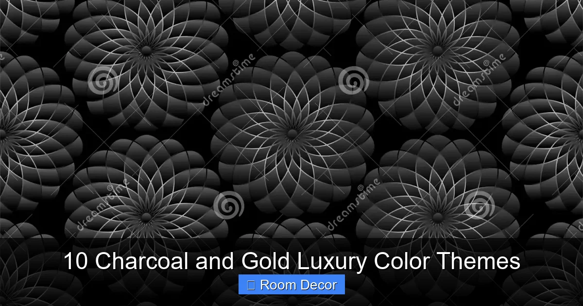 10 Charcoal and Gold Luxury Color Themes