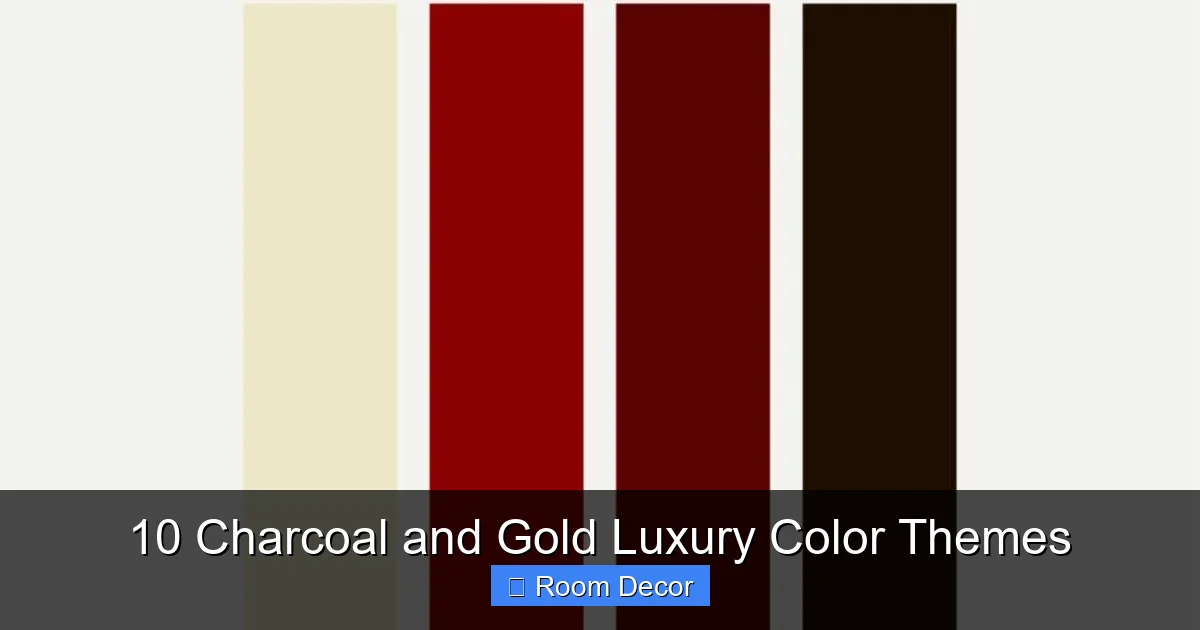 10 Charcoal and Gold Luxury Color Themes