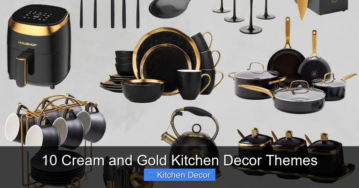 10 Cream and Gold Kitchen Decor Themes
