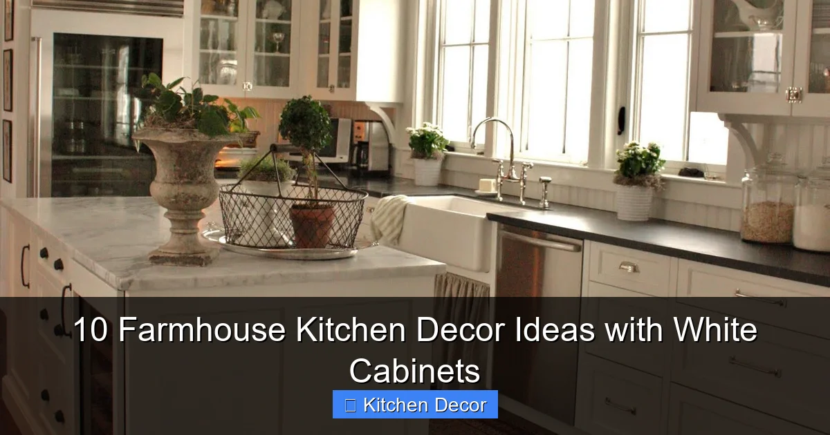10 Farmhouse Kitchen Decor Ideas with White Cabinets