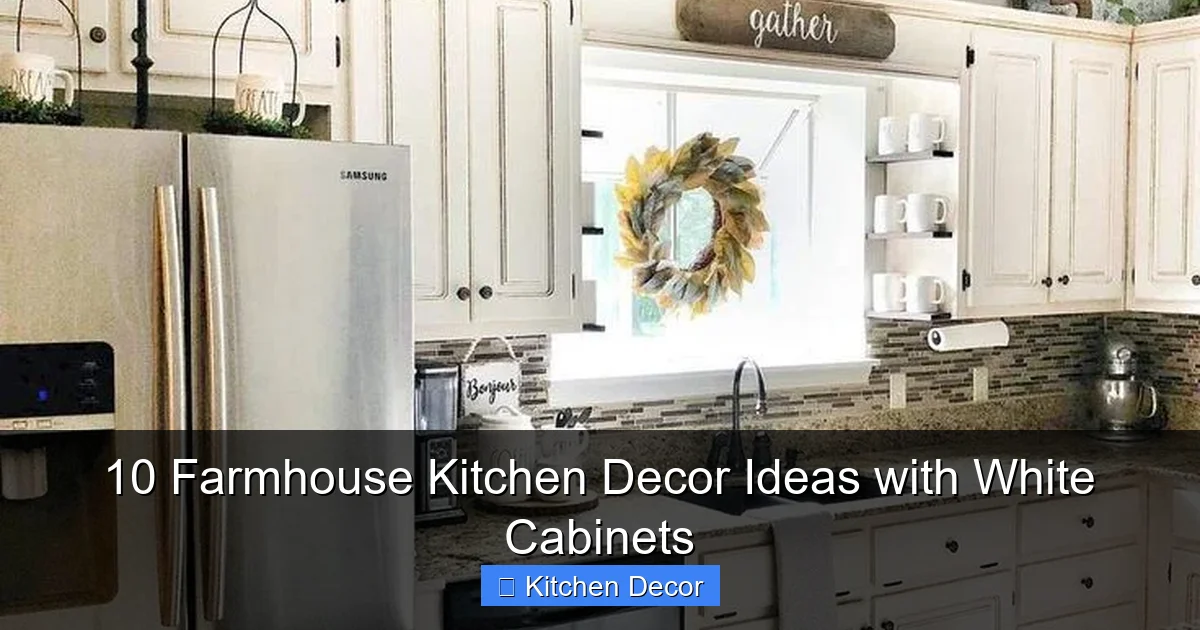 10 Farmhouse Kitchen Decor Ideas with White Cabinets