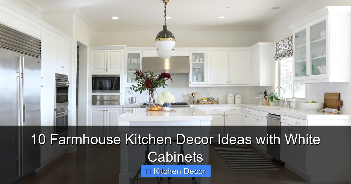 10 Farmhouse Kitchen Decor Ideas with White Cabinets