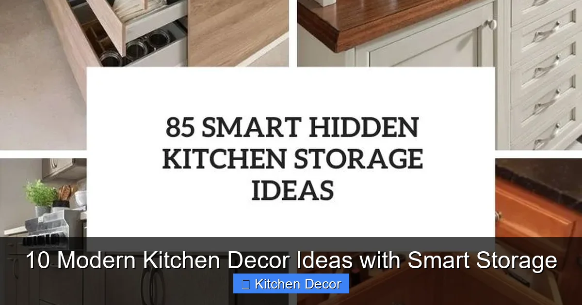 10 Modern Kitchen Decor Ideas with Smart Storage