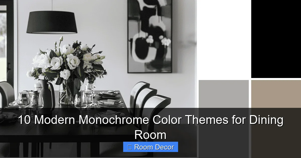 10 Modern Monochrome Color Themes for Dining Room