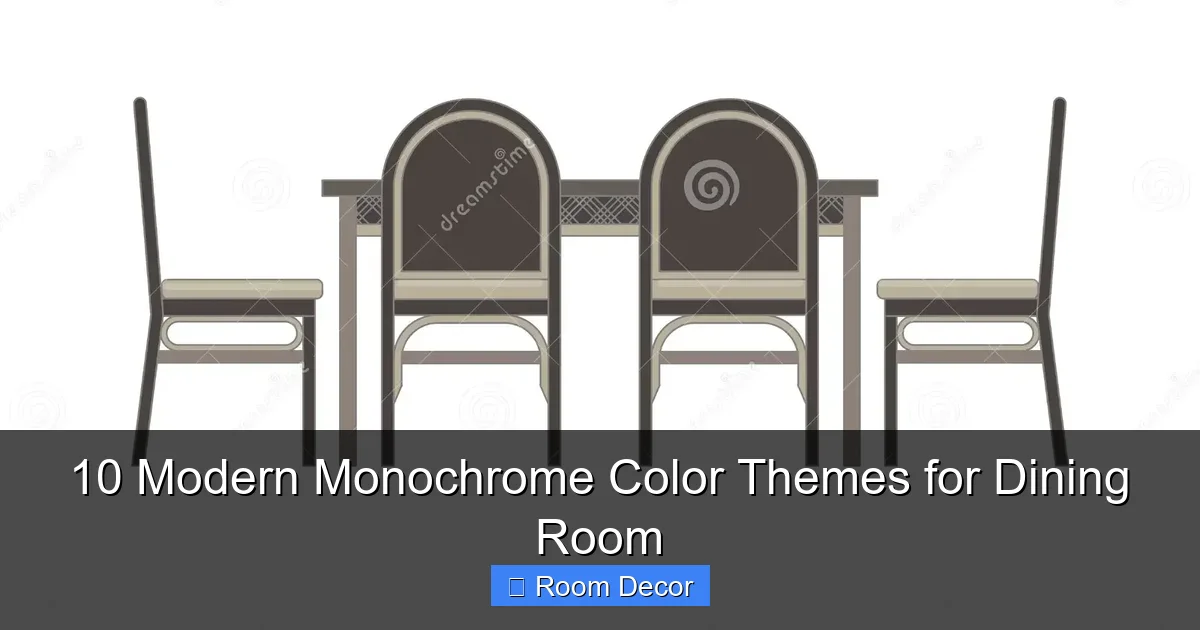10 Modern Monochrome Color Themes for Dining Room