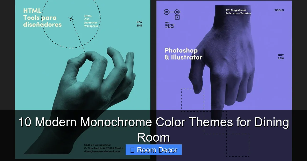 10 Modern Monochrome Color Themes for Dining Room