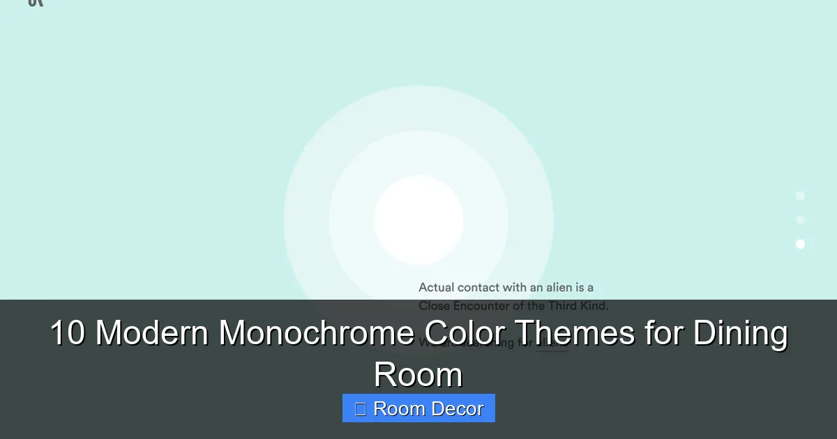 10 Modern Monochrome Color Themes for Dining Room
