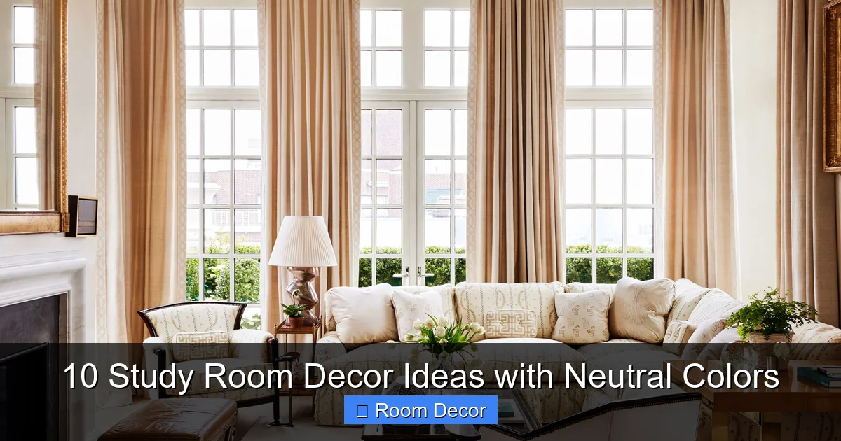 10 Study Room Decor Ideas with Neutral Colors