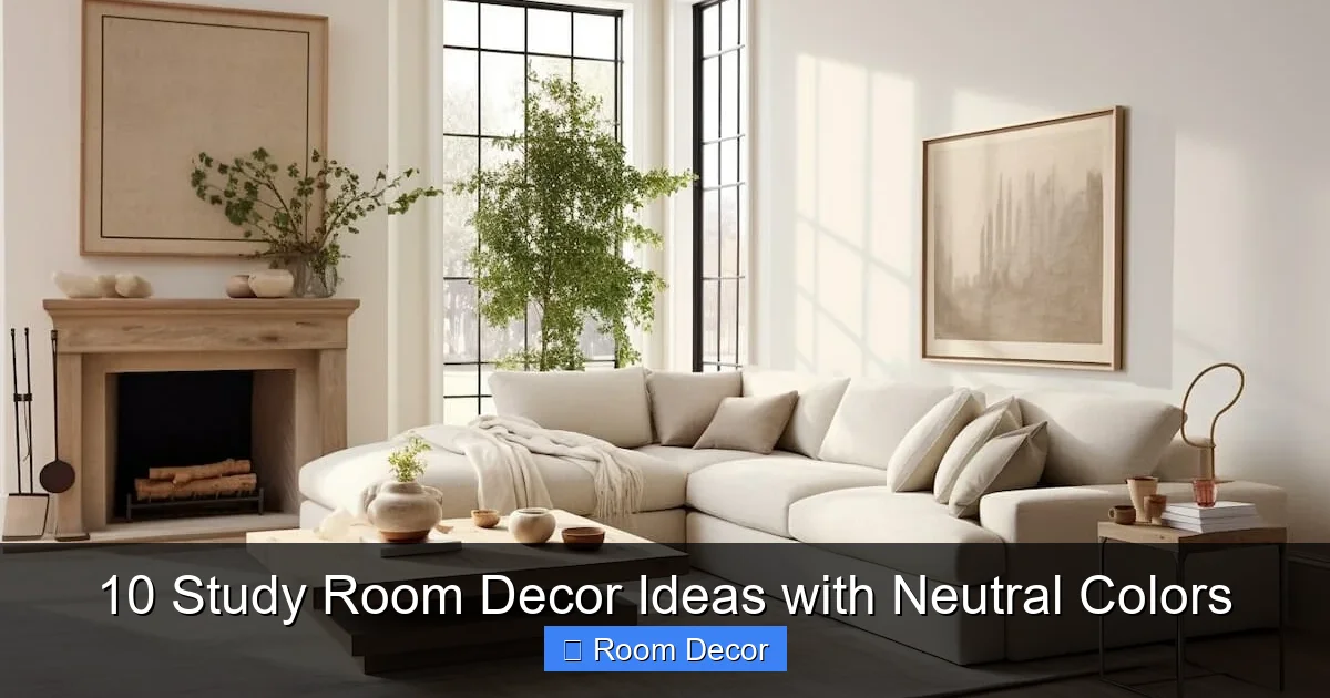 10 Study Room Decor Ideas with Neutral Colors