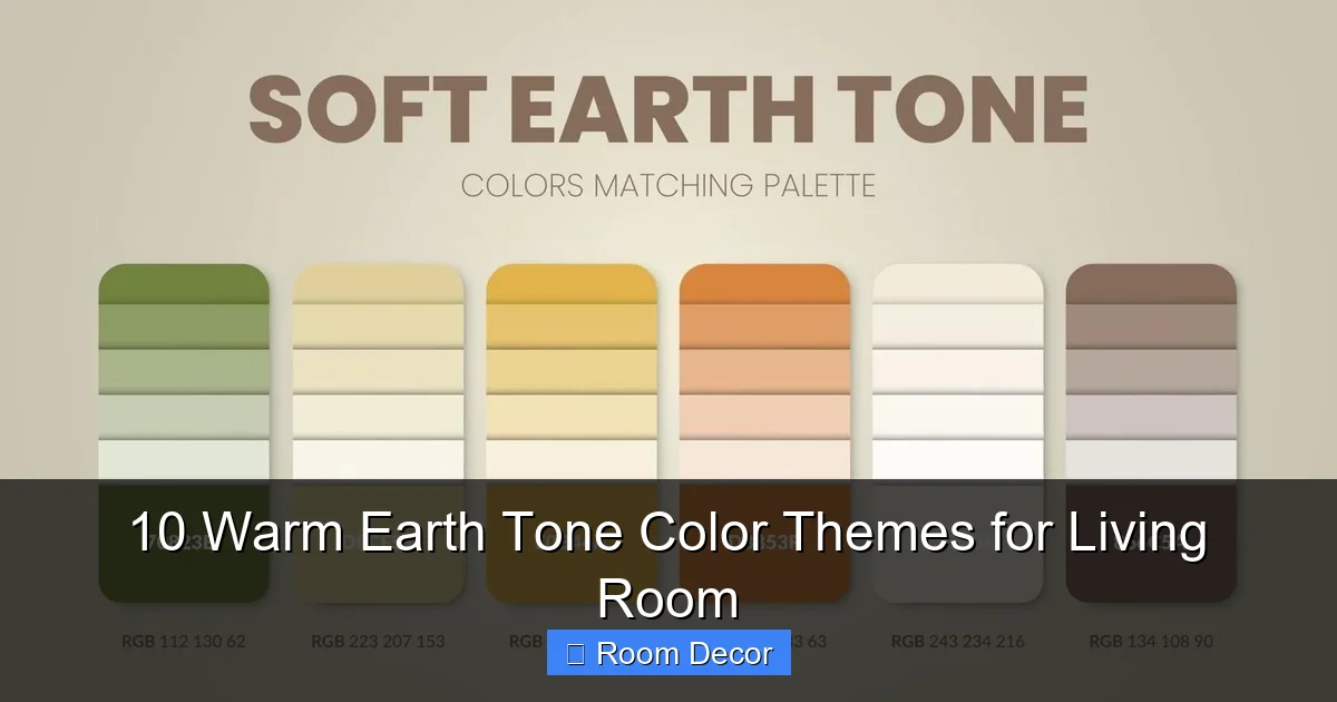 10 Warm Earth Tone Color Themes for Living Room