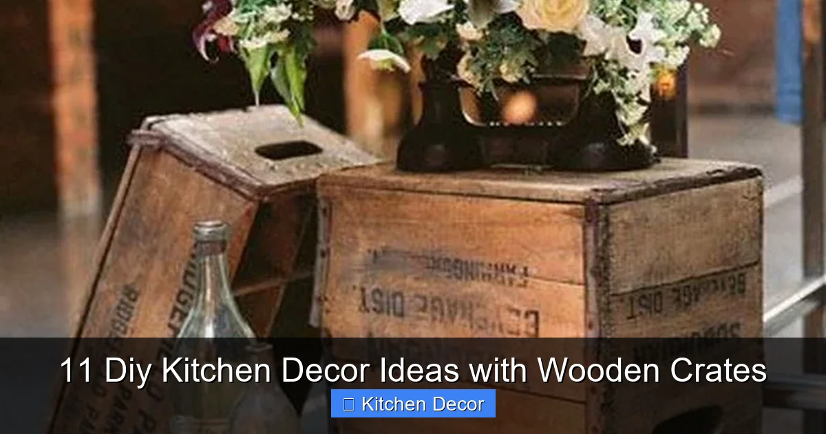 11 Diy Kitchen Decor Ideas with Wooden Crates