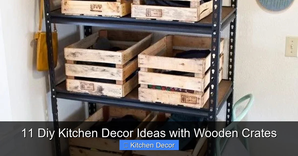 11 Diy Kitchen Decor Ideas with Wooden Crates