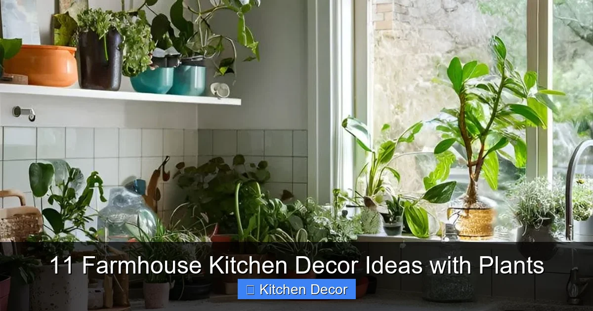 11 Farmhouse Kitchen Decor Ideas with Plants
