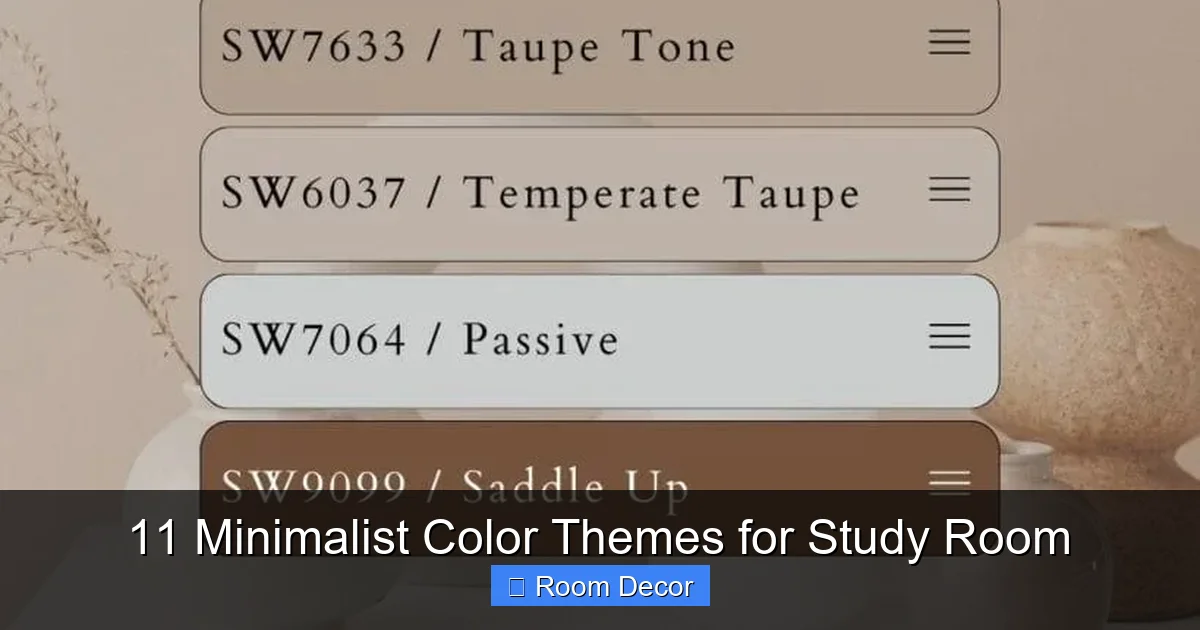 11 Minimalist Color Themes for Study Room
