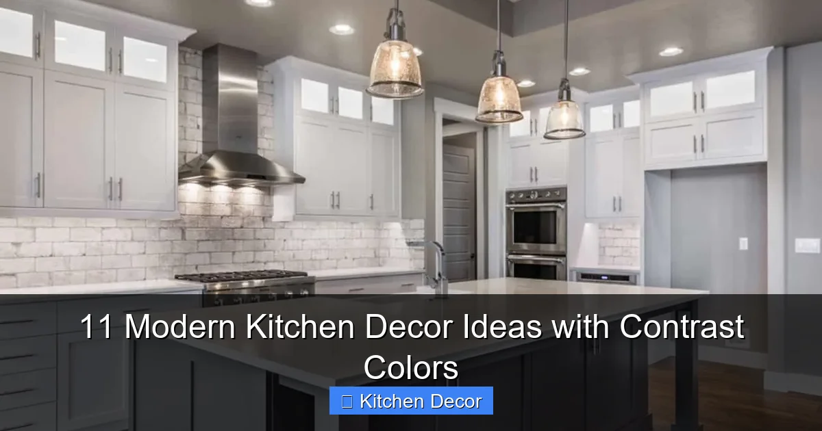 11 Modern Kitchen Decor Ideas with Contrast Colors