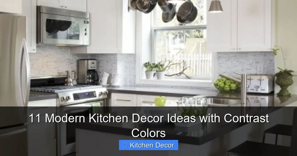 11 Modern Kitchen Decor Ideas with Contrast Colors