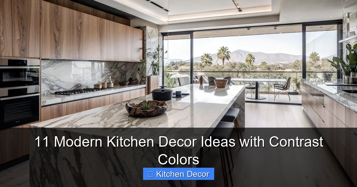 11 Modern Kitchen Decor Ideas with Contrast Colors