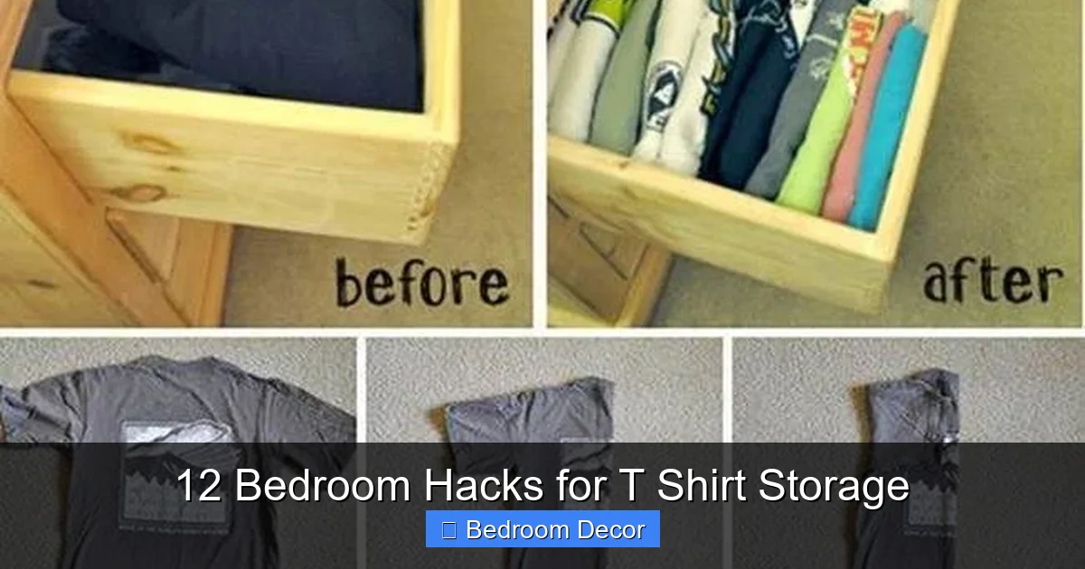 12 Bedroom Hacks for T Shirt Storage