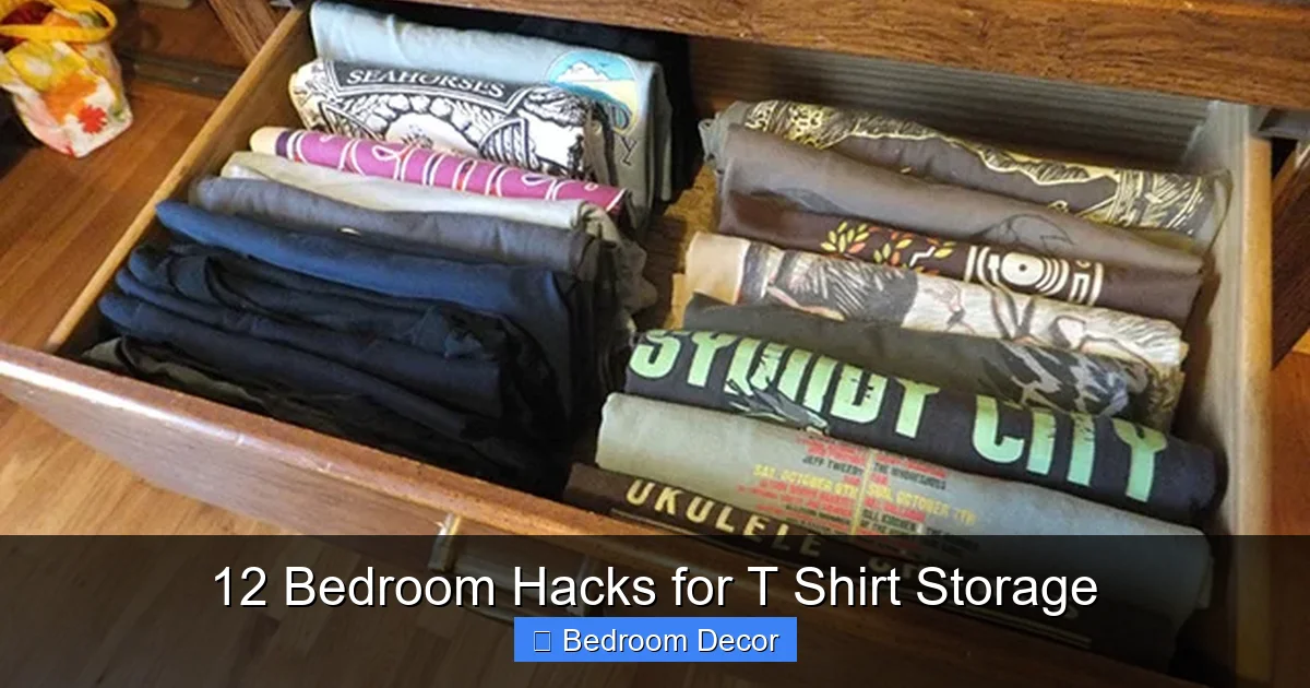 12 Bedroom Hacks for T Shirt Storage