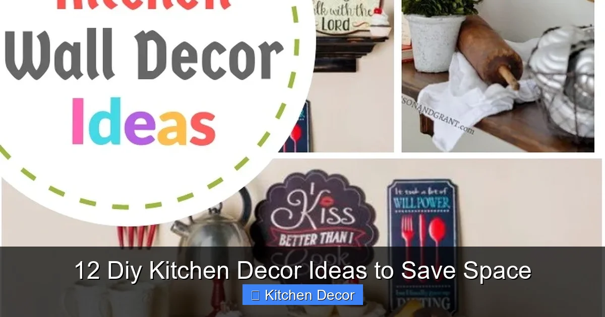 12 Diy Kitchen Decor Ideas to Save Space