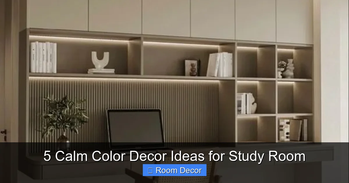 5 Calm Color Decor Ideas for Study Room