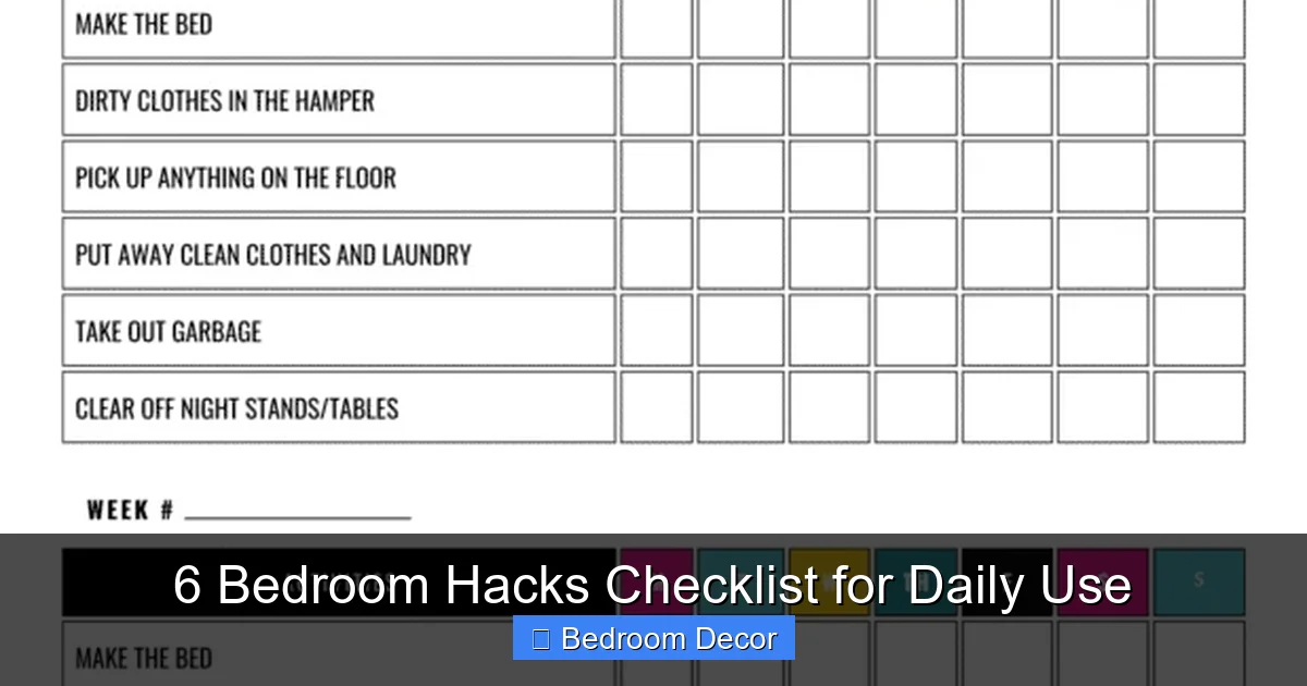 6 Bedroom Hacks Checklist for Daily Use