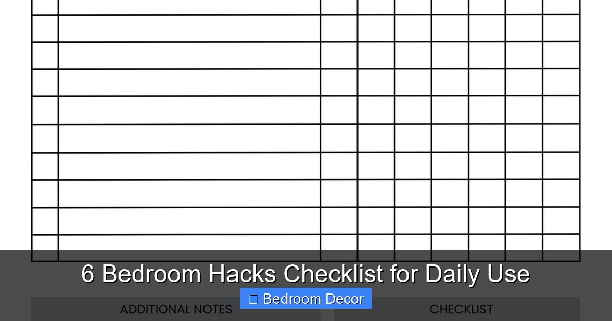 6 Bedroom Hacks Checklist for Daily Use