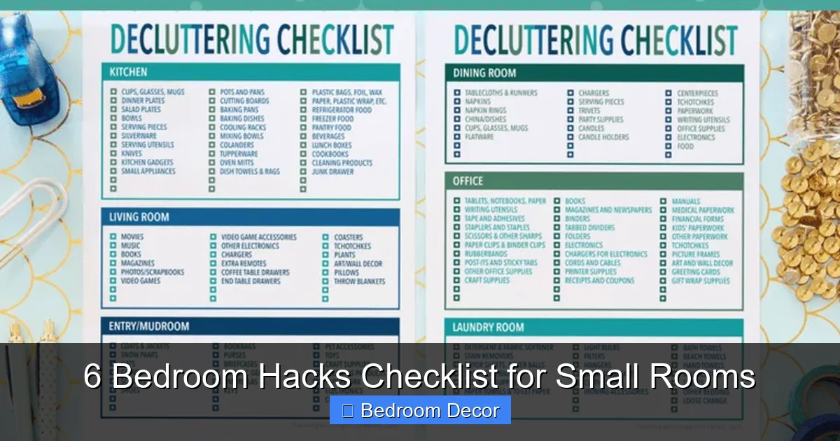 6 Bedroom Hacks Checklist for Small Rooms
