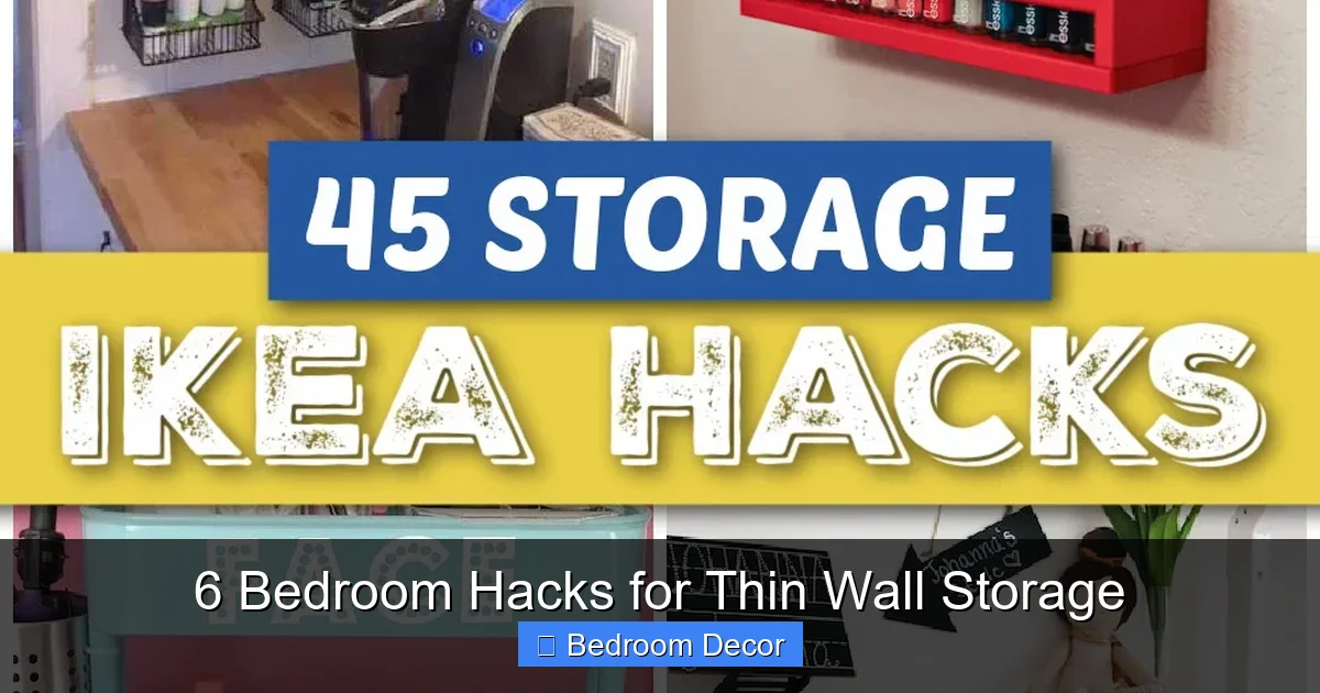 6 Bedroom Hacks for Thin Wall Storage