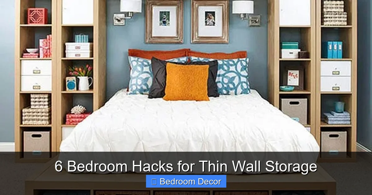 6 Bedroom Hacks for Thin Wall Storage