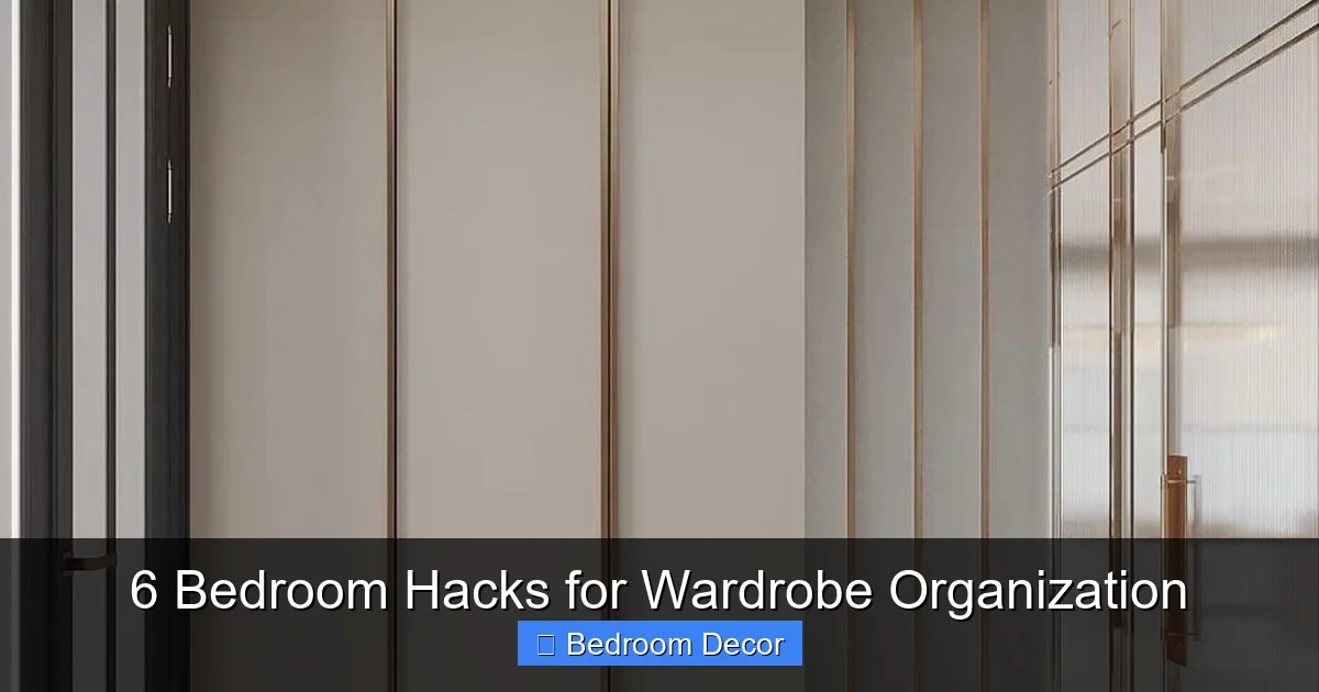 6 Bedroom Hacks for Wardrobe Organization