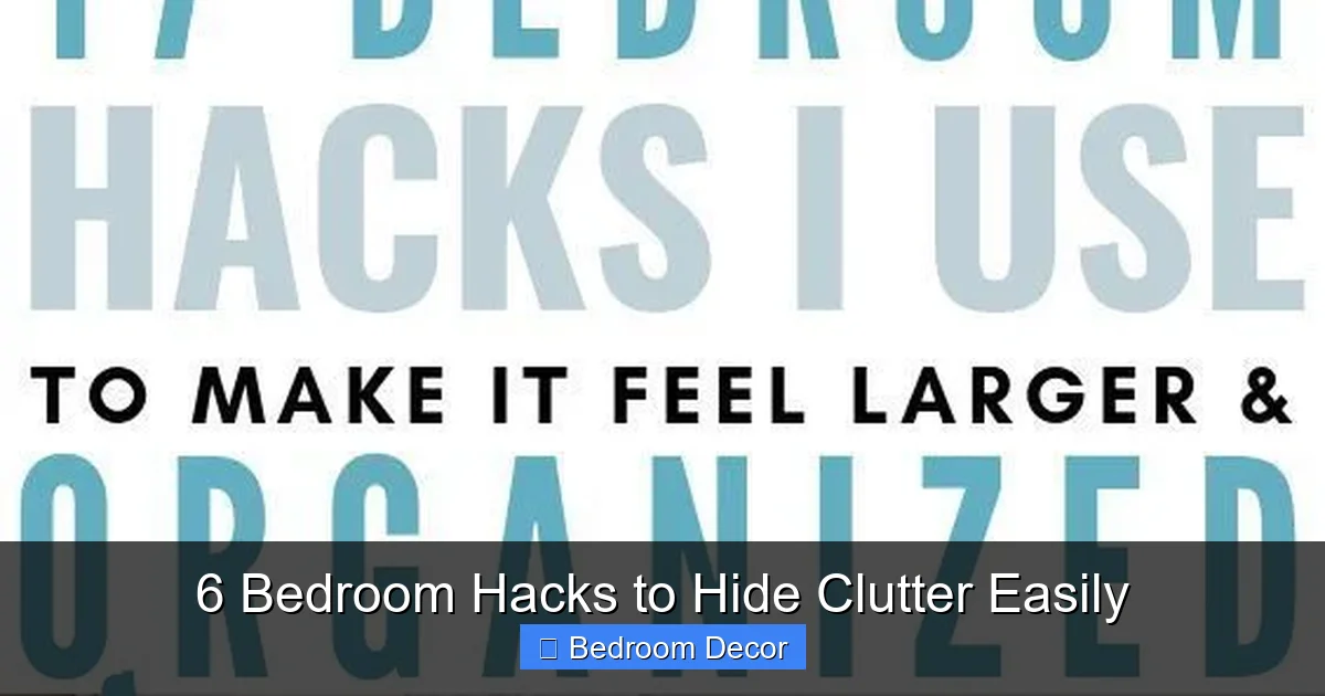 6 Bedroom Hacks to Hide Clutter Easily