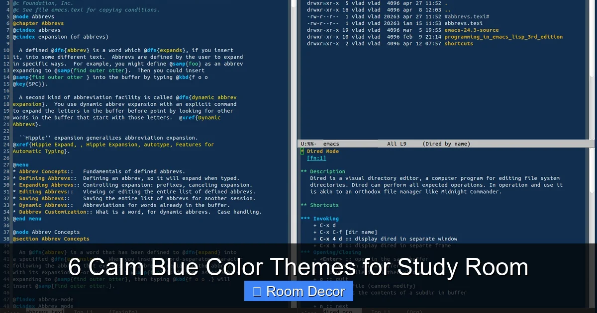 6 Calm Blue Color Themes for Study Room