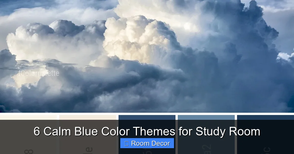 6 Calm Blue Color Themes for Study Room