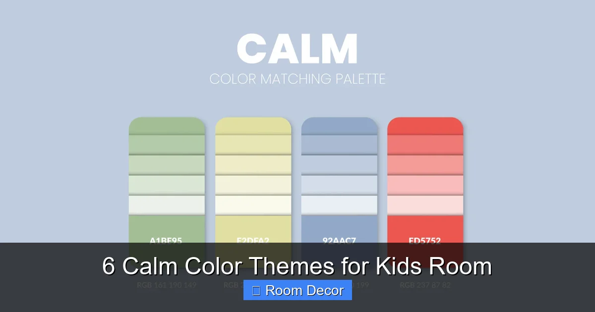 6 Calm Color Themes for Kids Room