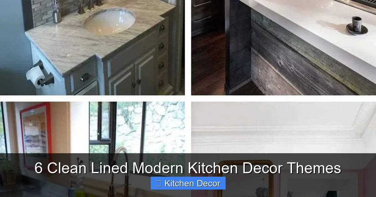 6 Clean Lined Modern Kitchen Decor Themes