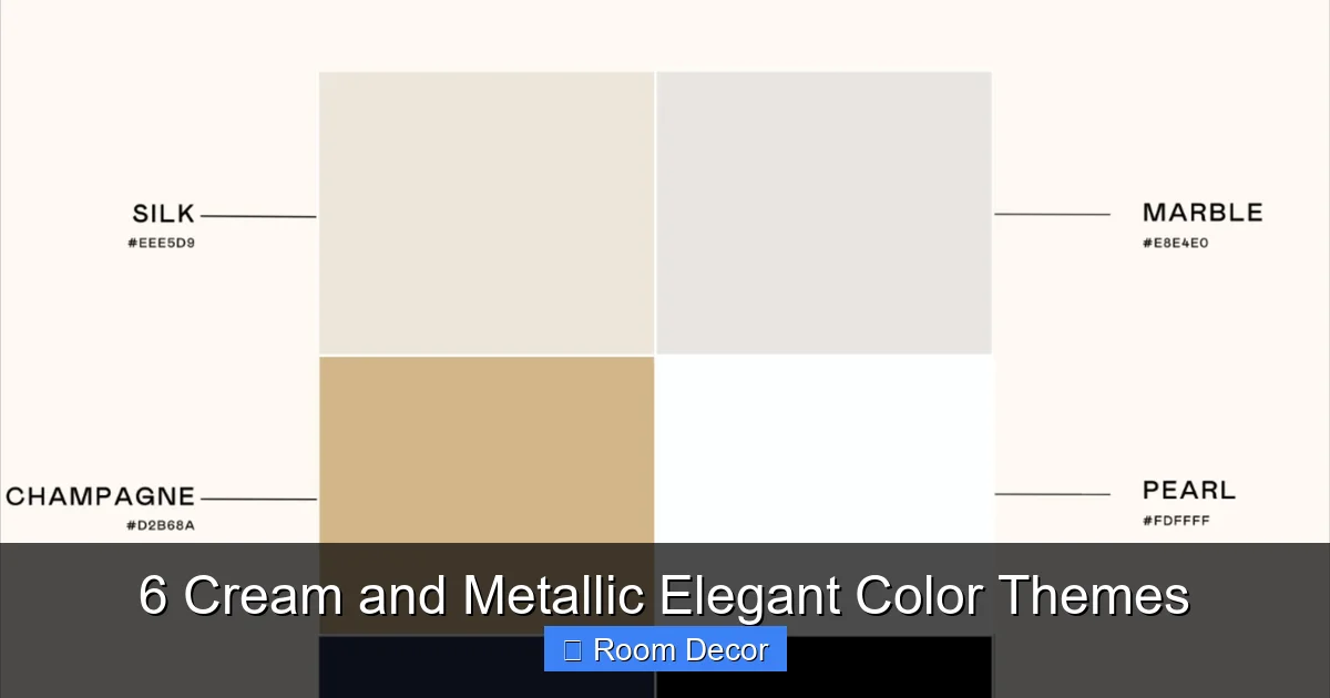 6 Cream and Metallic Elegant Color Themes