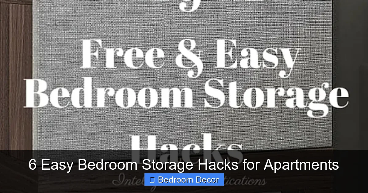 6 Easy Bedroom Storage Hacks for Apartments