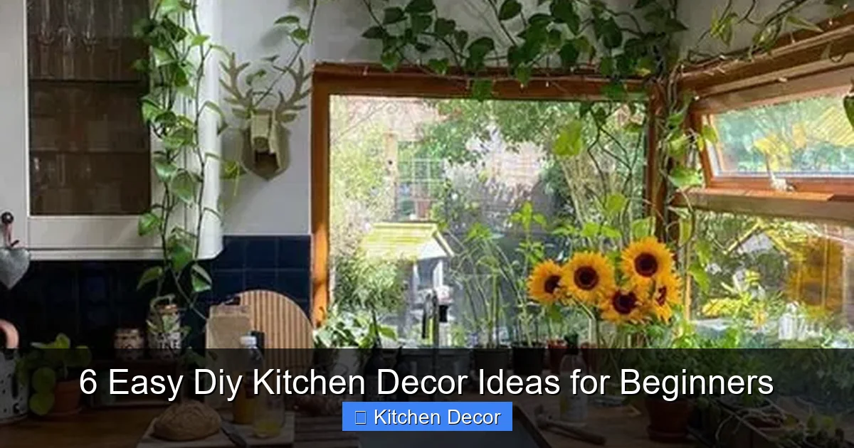 6 Easy Diy Kitchen Decor Ideas for Beginners