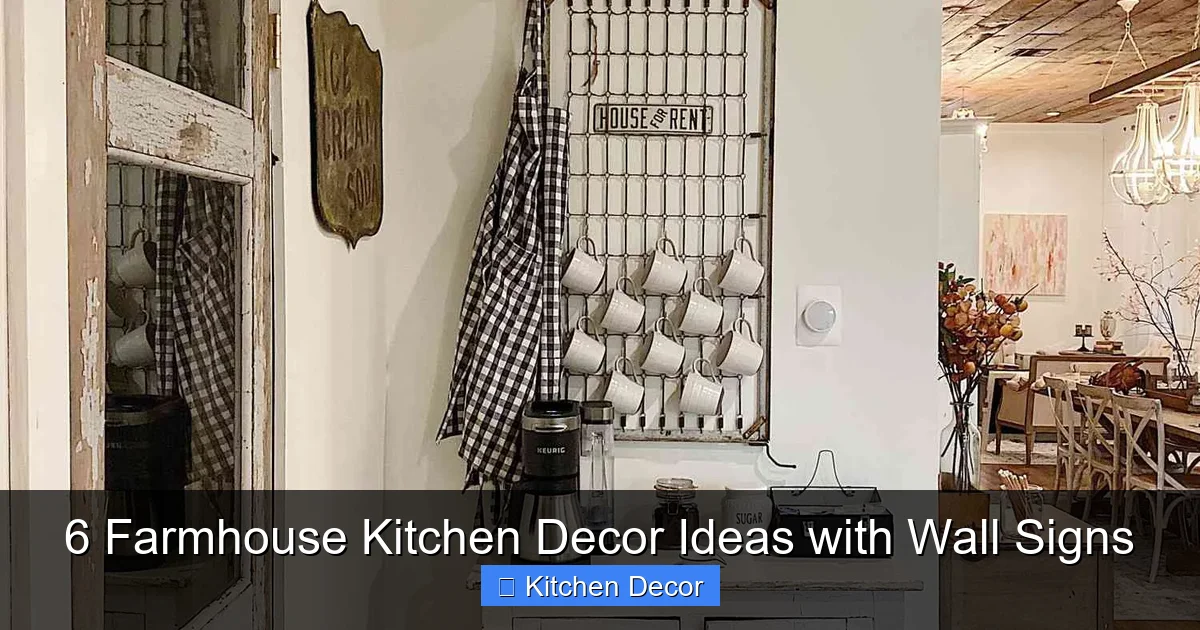 6 Farmhouse Kitchen Decor Ideas with Wall Signs