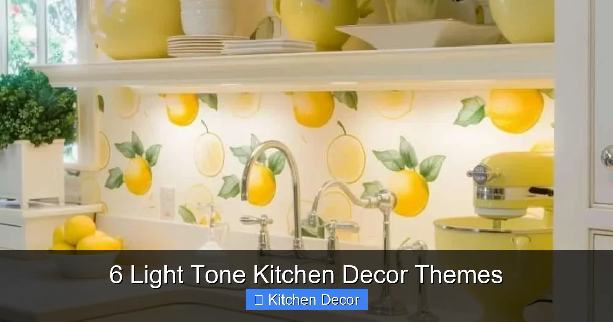6 Light Tone Kitchen Decor Themes