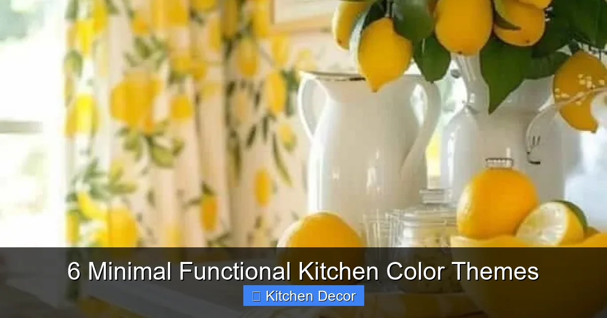 6 Minimal Functional Kitchen Color Themes