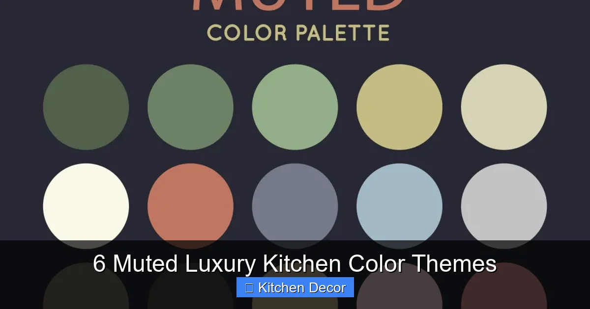 6 Muted Luxury Kitchen Color Themes