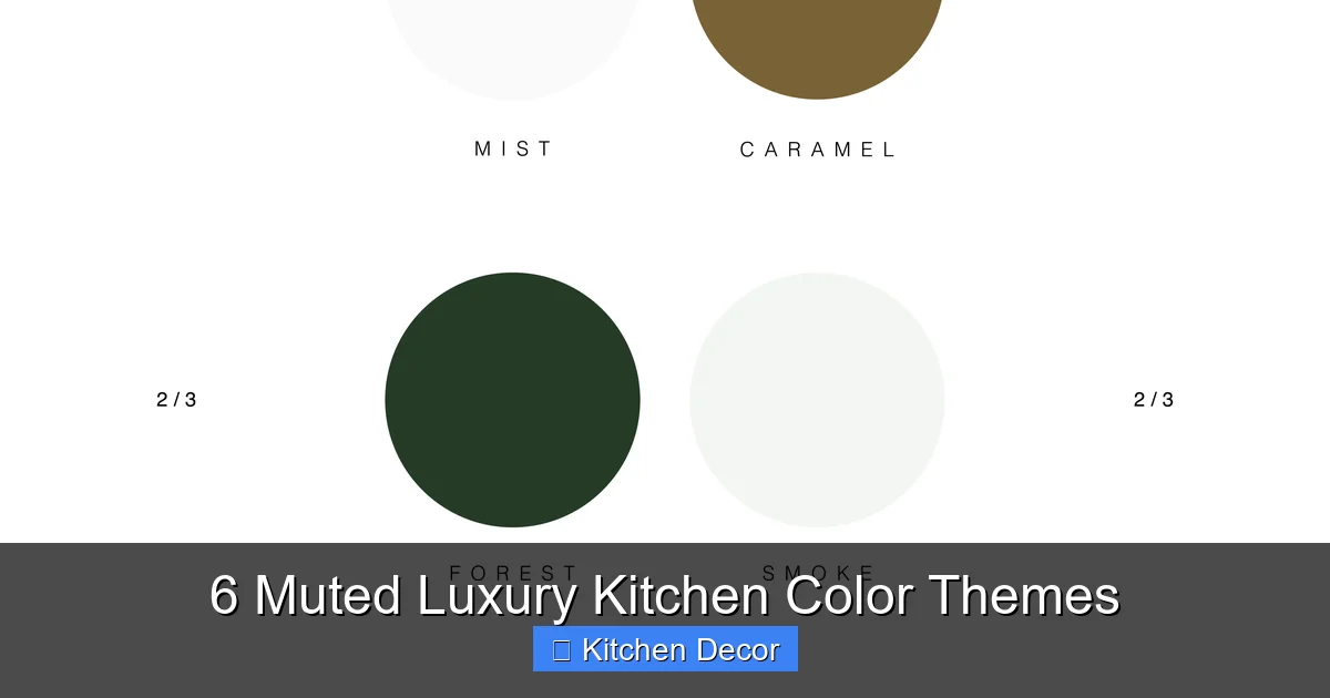 6 Muted Luxury Kitchen Color Themes