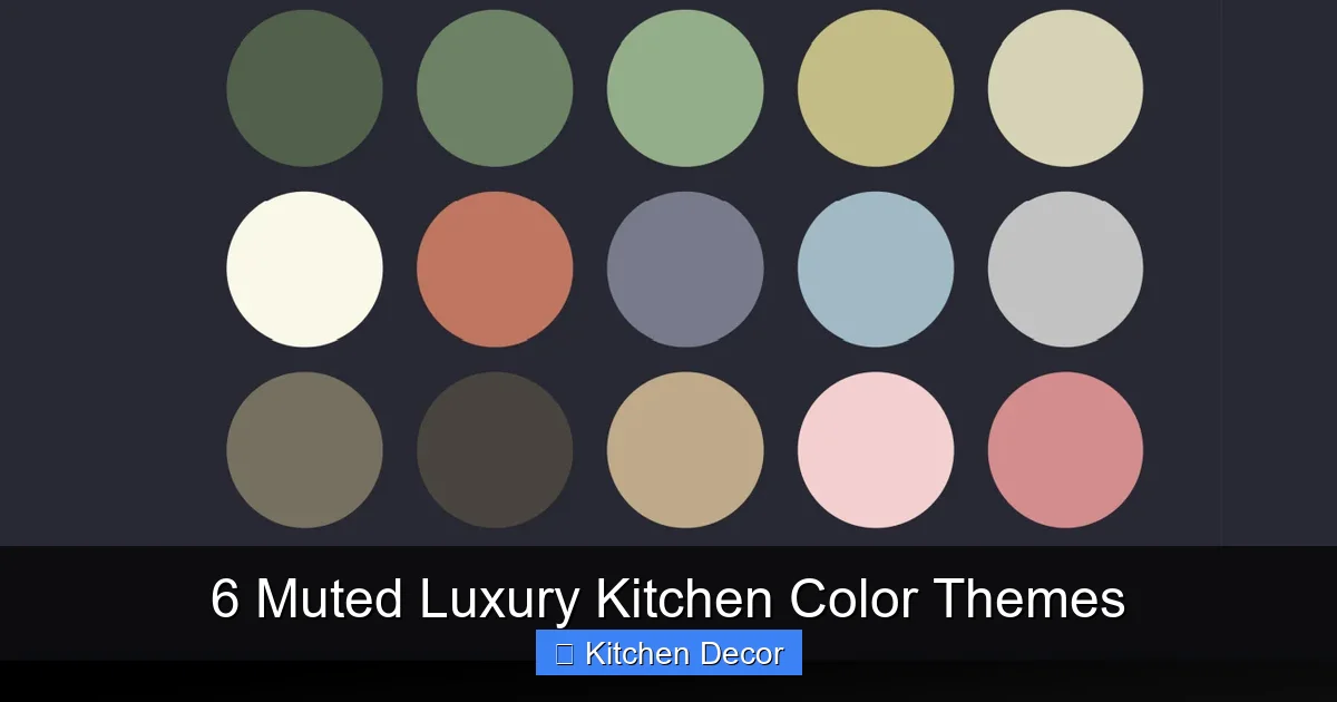 6 Muted Luxury Kitchen Color Themes